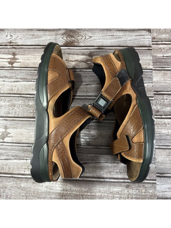 Mephisto Men’s Size 45 EU Size 12 US Leather  Chestnut Shark Sandals main image 7